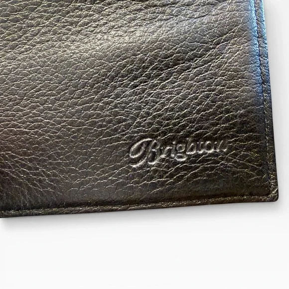 Brighton Leather Croc Embossed Crossbody Wallet Purse Brown Black - Picture 5 of 7